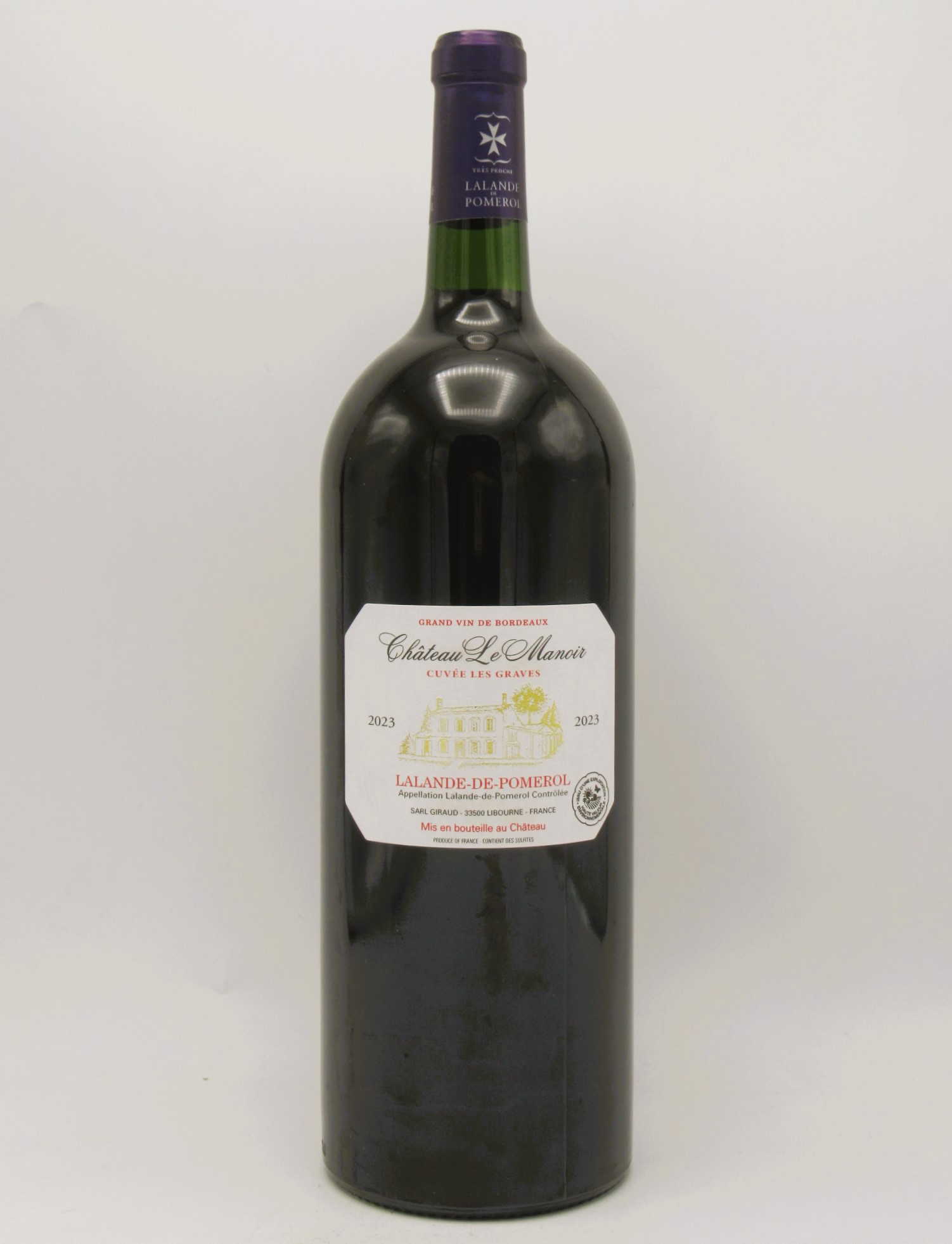 Lalande de Pomerol Château Le Manoir- Cuvée les Graves 2023 Magnum