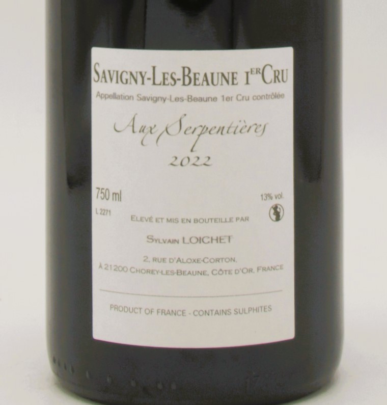 Savigny-les-Beaune 1er Cru Aux Serpentières Domaine Sylvain Loichet 2022