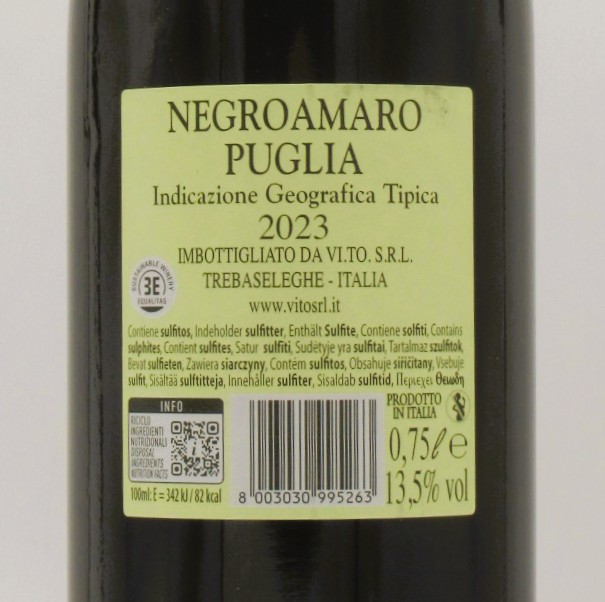 IGT Puglia Negroamaro Intrigo 2023