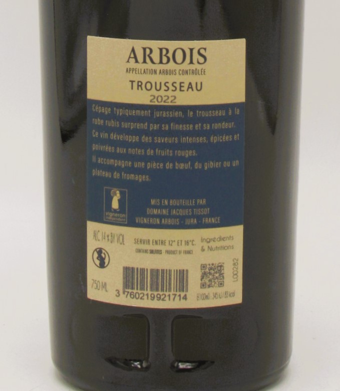 Arbois Trousseau Domaine Jacques Tissot 2022