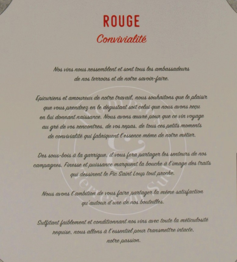 AOP Languedoc Rouge Convivialité Cellier du Pic 3 litres