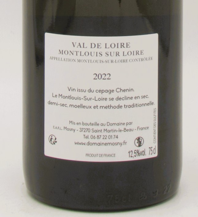 Montlouis Moelleux Vieilles Vignes Domaine Mosny 2022