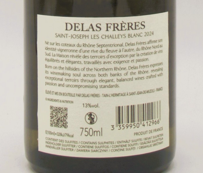 Saint Joseph Blanc Les Challeys Maison Delas 2024