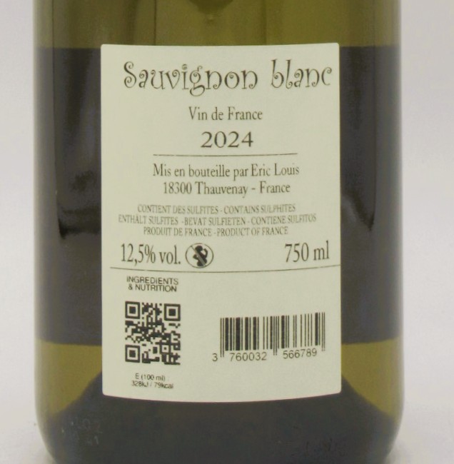 Vin de France Sauvignon Domaine Eric Louis 2024