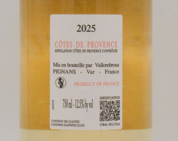 Cotes de Provence Rosé Cuvée Prunelle by Villa Vallombrosa 2025