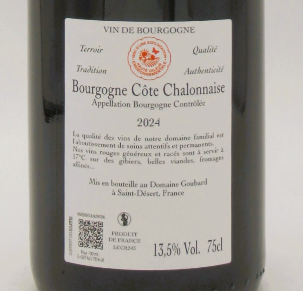 Cote Chalonnaise Mont Avril Domaine Michel Goubard 2024