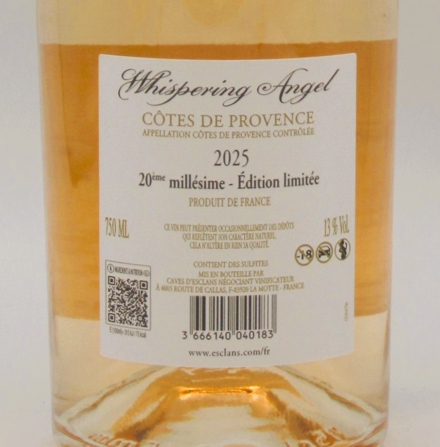 Cotes de Provence Whispering Angel Caves d’Esclans 2025