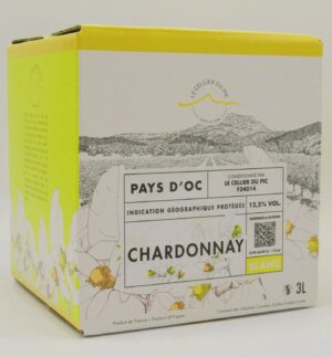 IGP Pays d'Oc Chardonnay Cellier du Pic 3 Litres