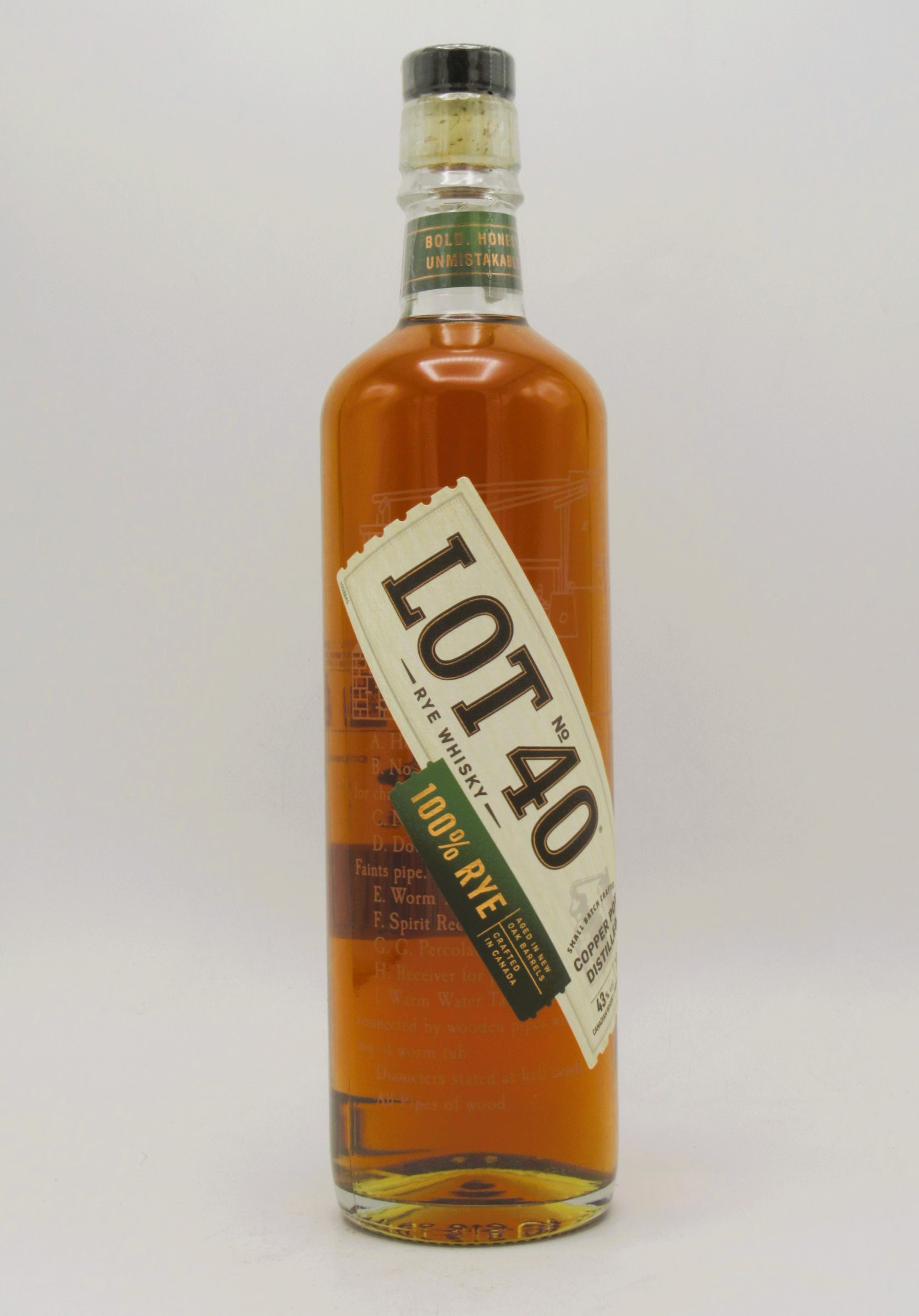 Whisky Canadien 100% Rye Lot N°40