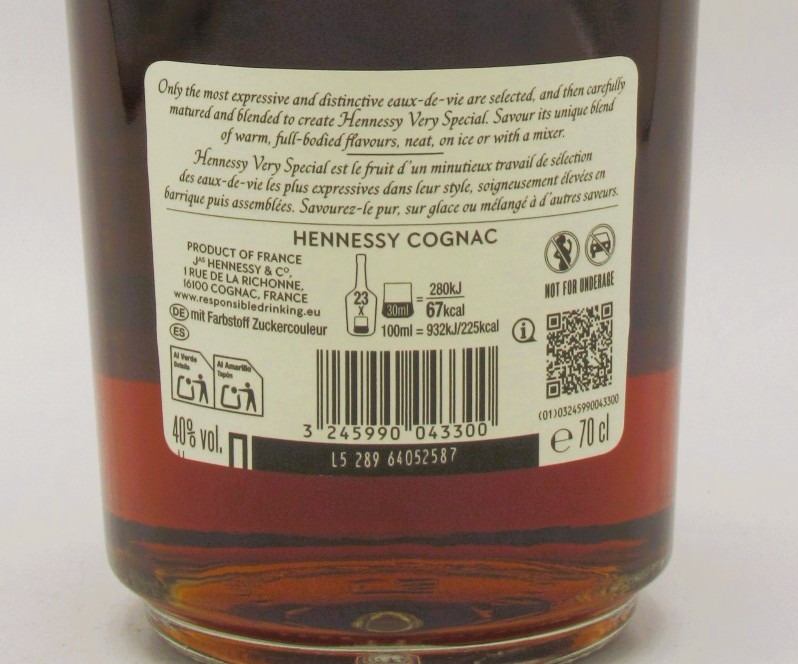 Cognac Hennessy Very Spécial