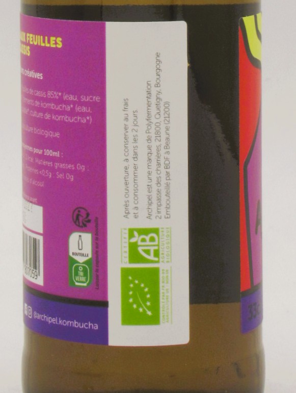 Archipel Kombucha bio Feuilles de Cassis