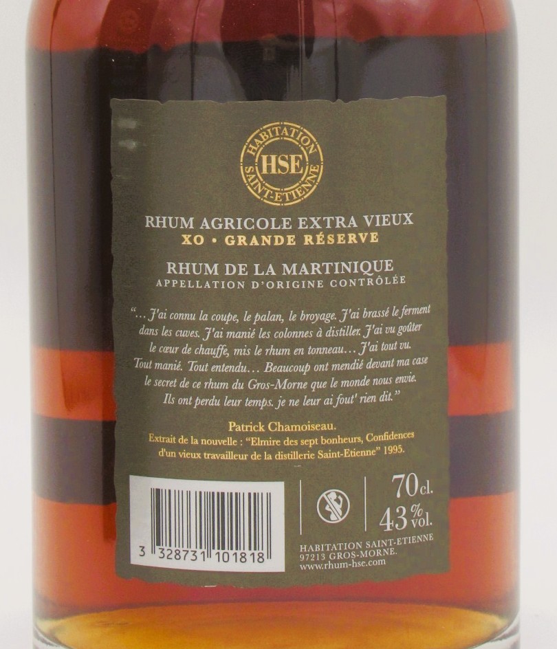 Rhum Agricole Martinique HSE XO