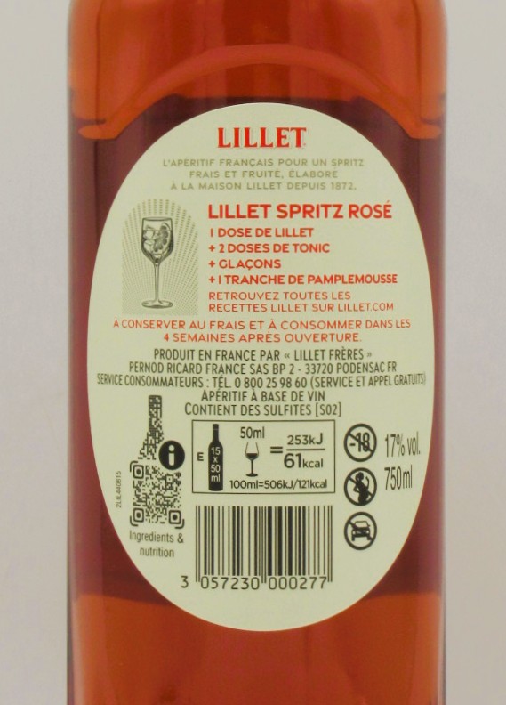 Apéritif Lillet Rosé