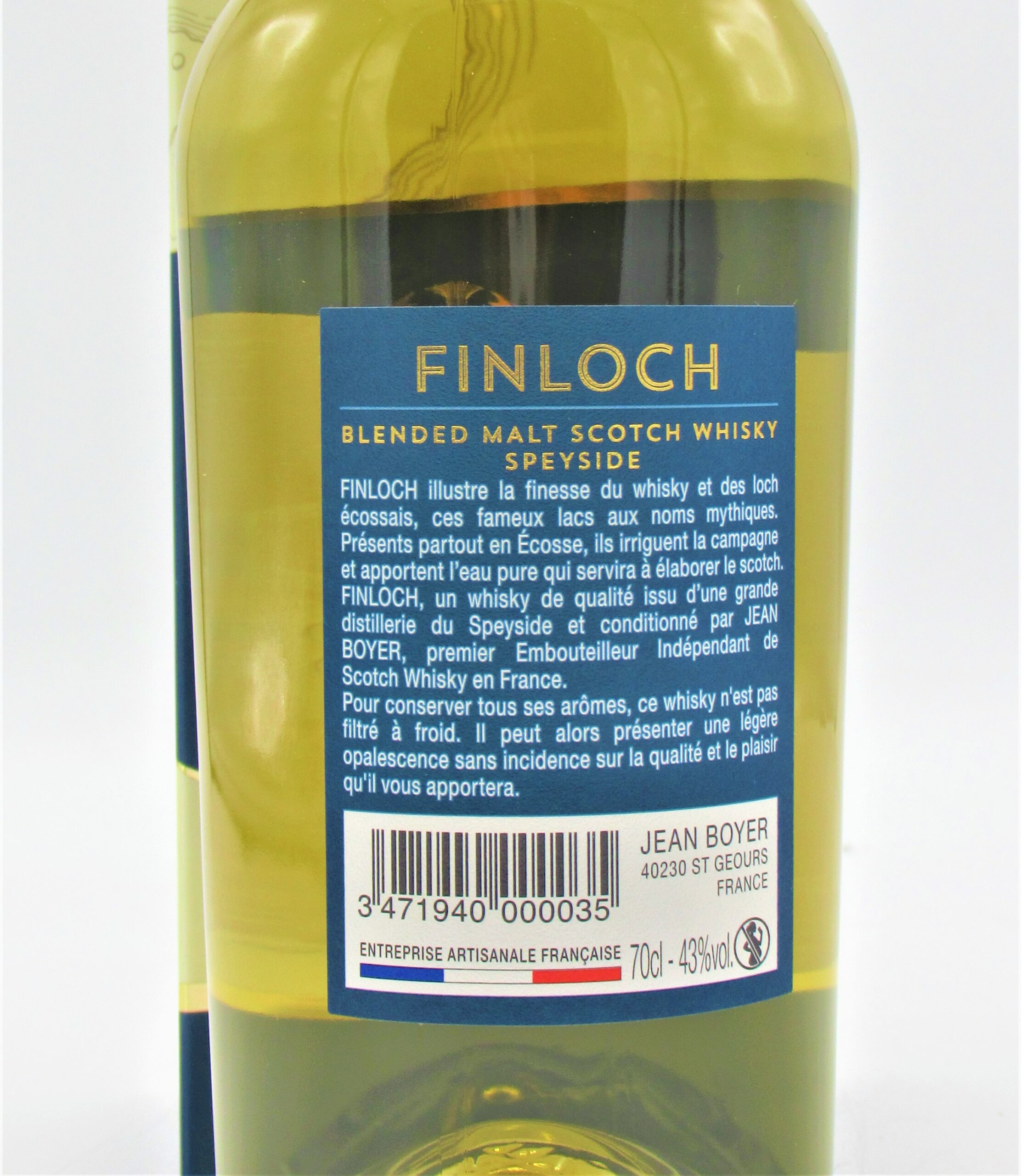 Blended Malt Scotch Whisky Finloch Peaty Speyside - La Cave Saint-Vincent