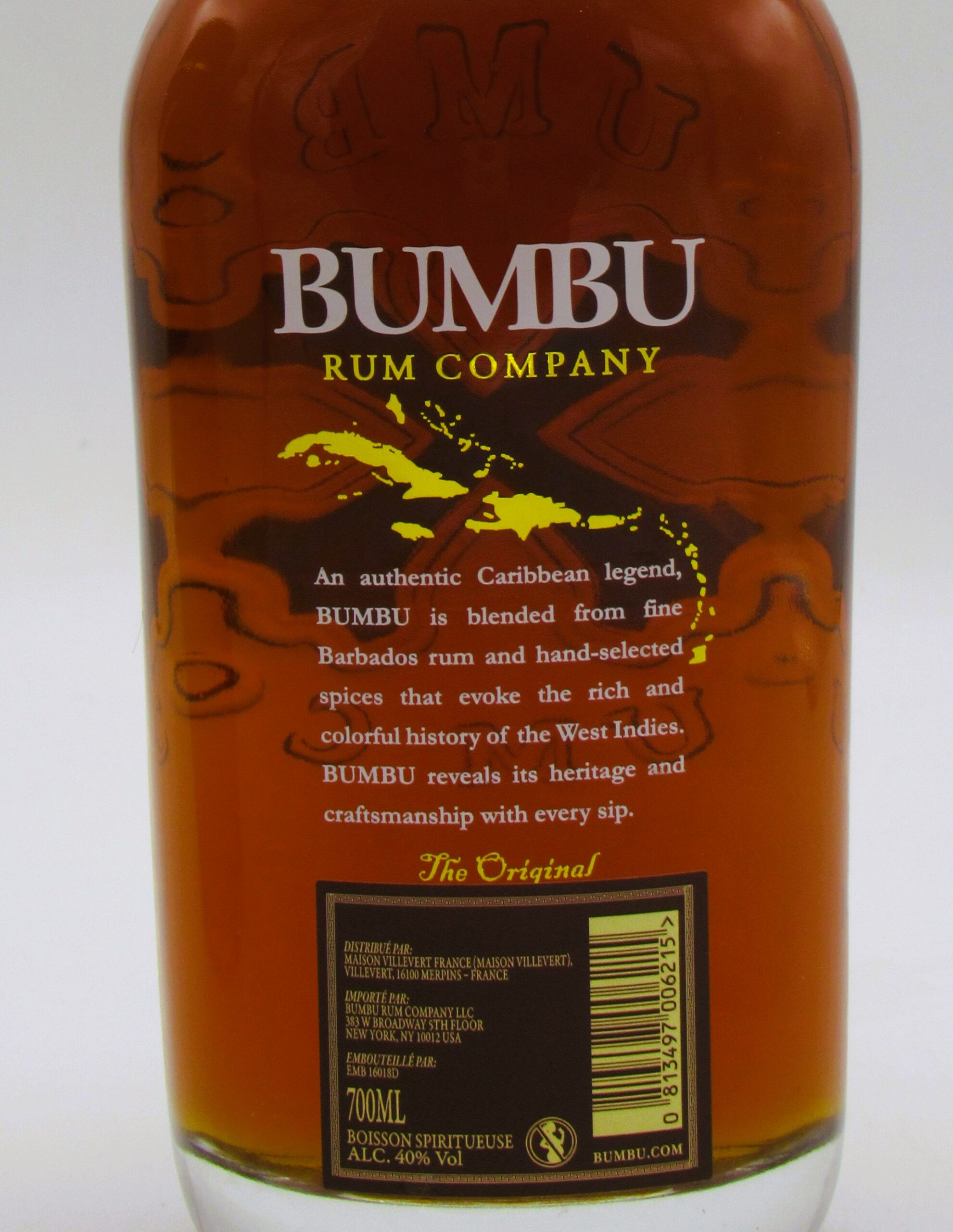 Rhum Bumbu Original  Alcools fins et spiritueux de qualité supérieure