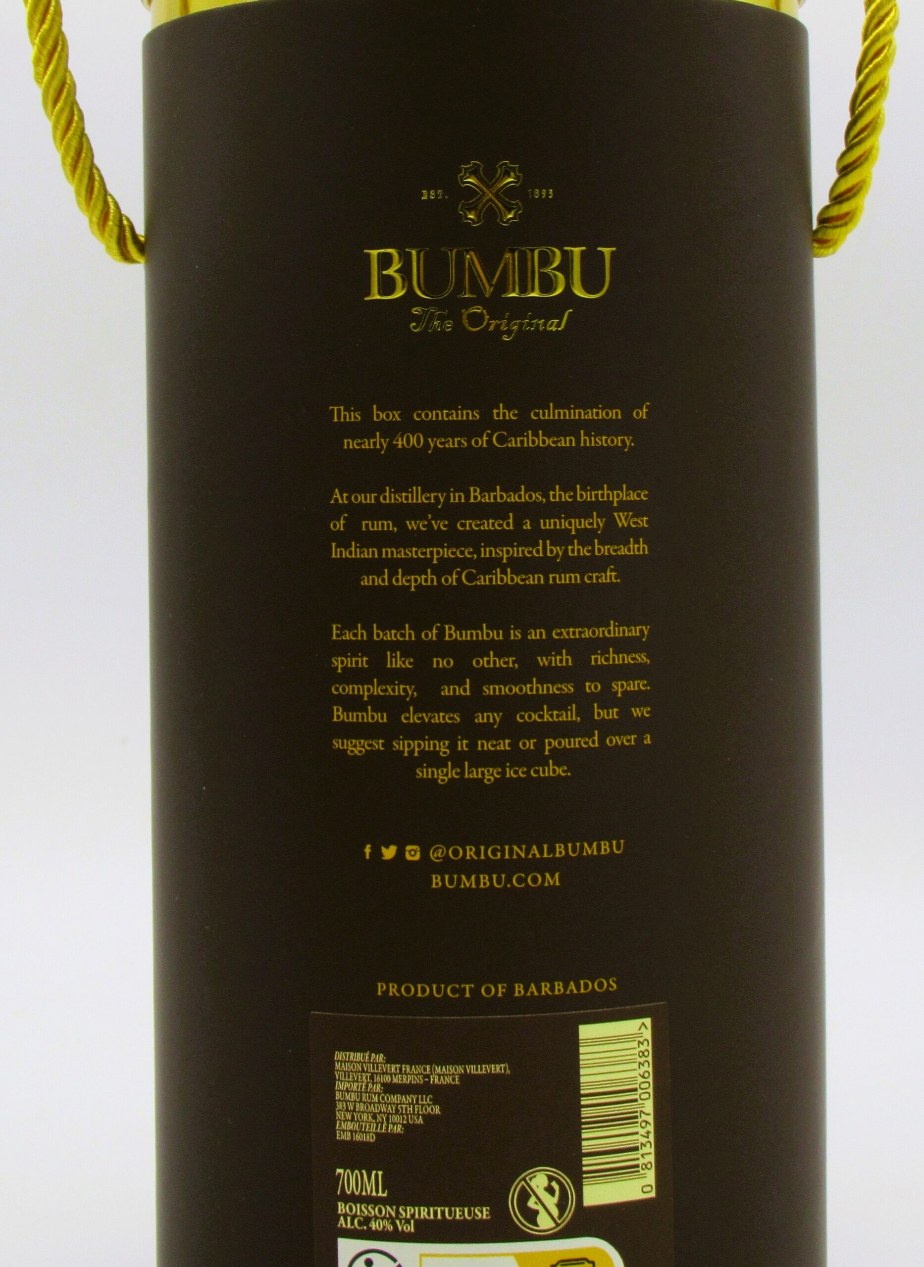 Bumbu Rum Co. L'Original Rhum acheter en ligne Suisse