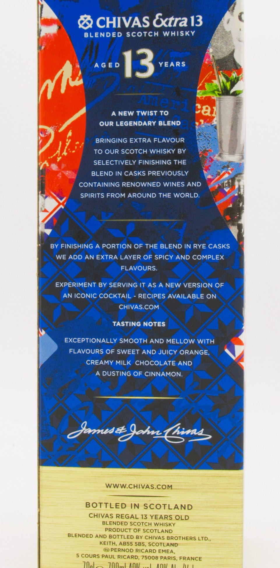 Blended Scotch Whisky The Chivas Extra 13 ans American Rye Finish