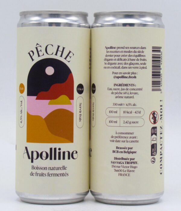 Apolline Boisson Naturelle de Fruits Fermentés Pêche