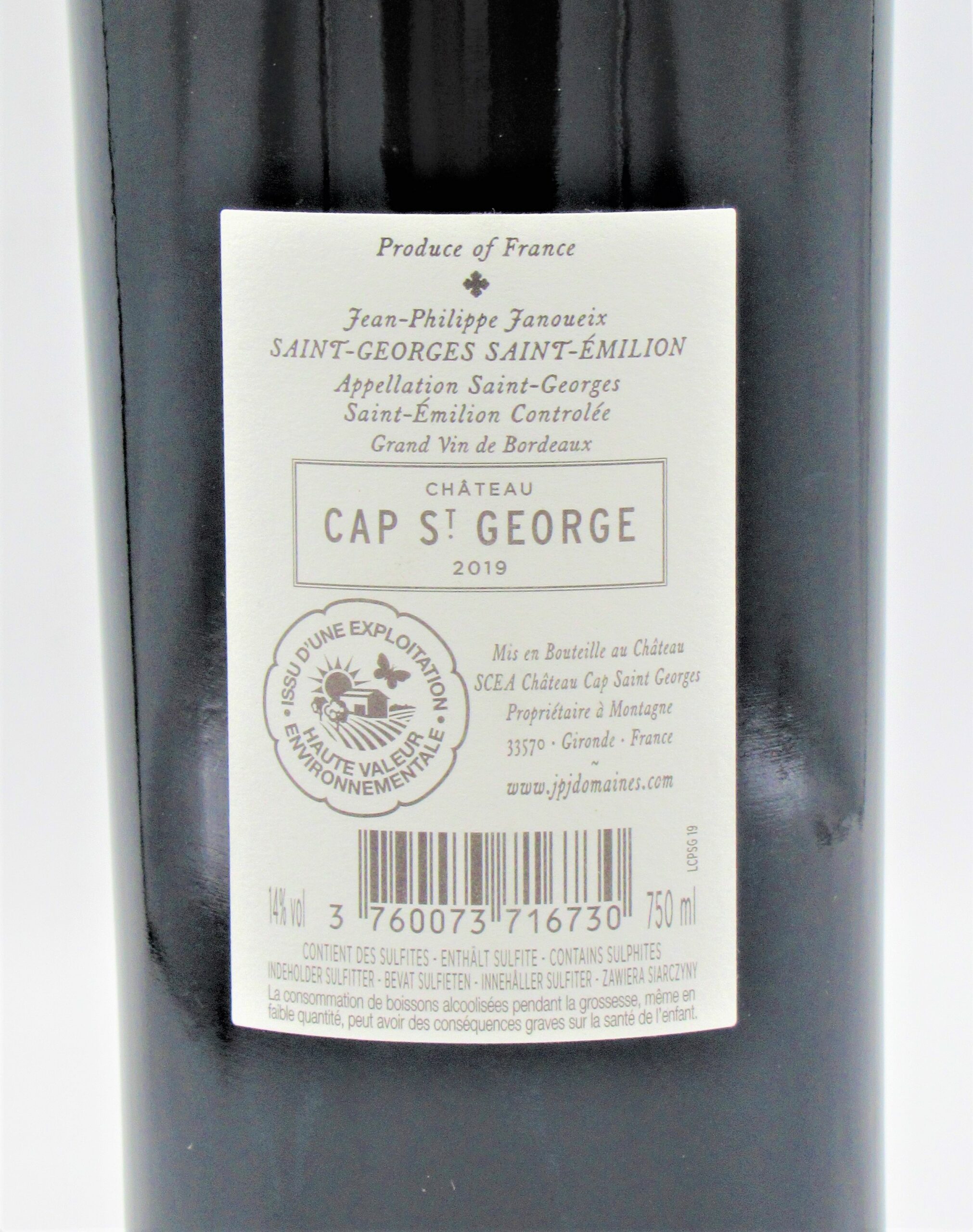 Saint Georges Saint Emilion Chateau Cap Saint George 2019