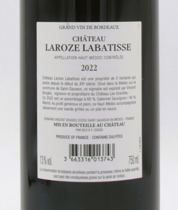 Haut Médoc Chateau Laroze Labatisse 2022