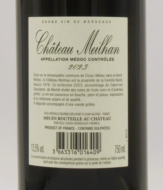 Médoc Château Meilhan 2023