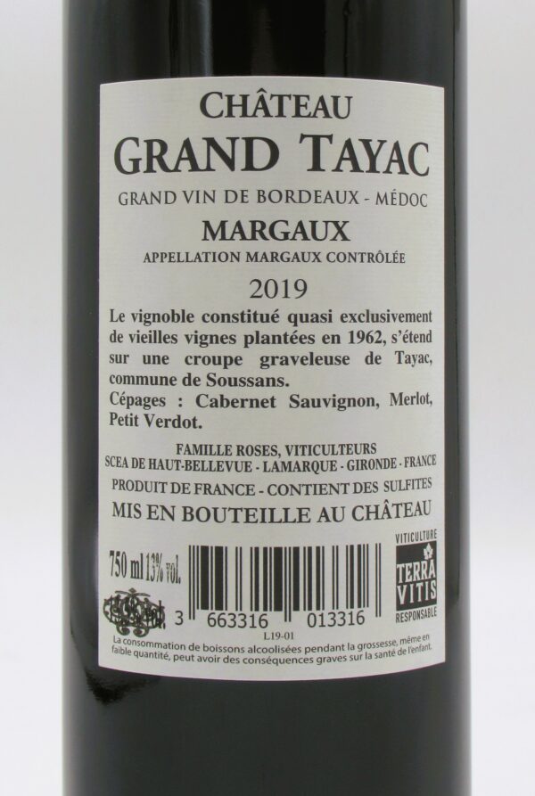 Margaux Chateau Grand Tayac 2019