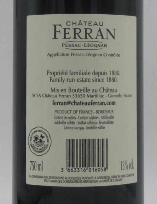 Pessac Leognan Rouge Chateau Ferran 2021