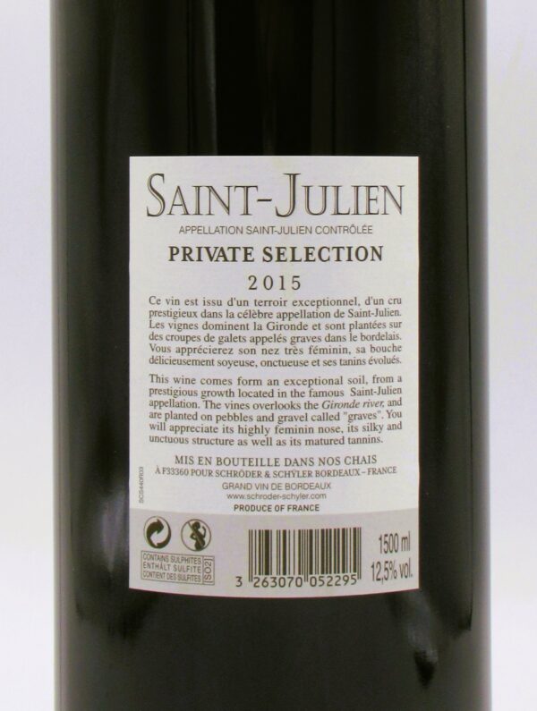 Saint Julien Private Selection Schroder & Schyler 2015 Magnum