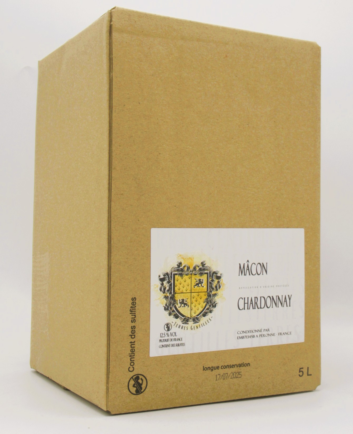 Macon Chardonnay Domaine Terres Gentilles 5 litres