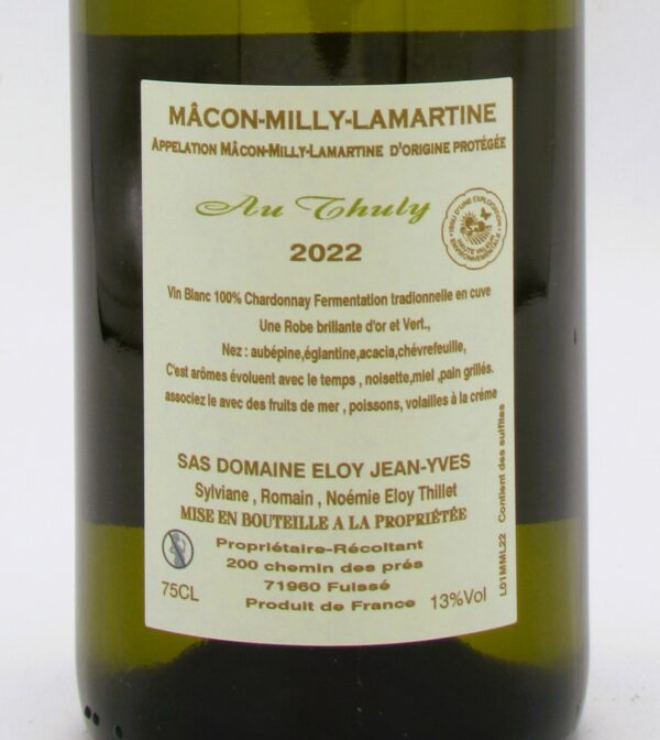 Macon-Milly-Lamartine Au Thuly Domaine Noemie Thillet – Eloy 2022