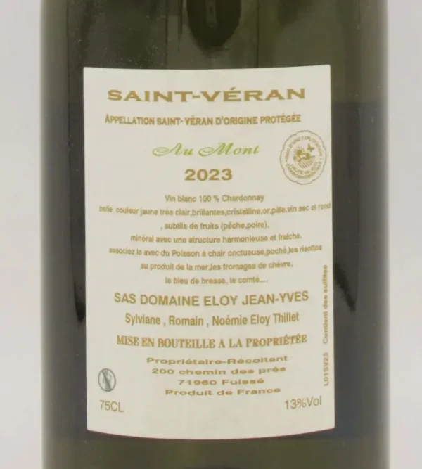 Saint Véran Au Mont Domaine Noemie Thillet – Eloy 2023