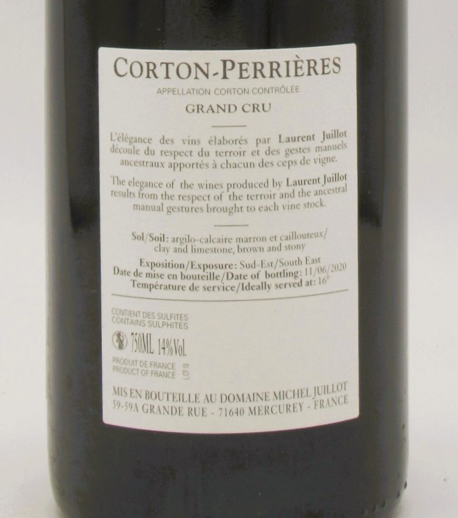 Corton Perrières Grand Cru Domaine Michel Juillot 2018