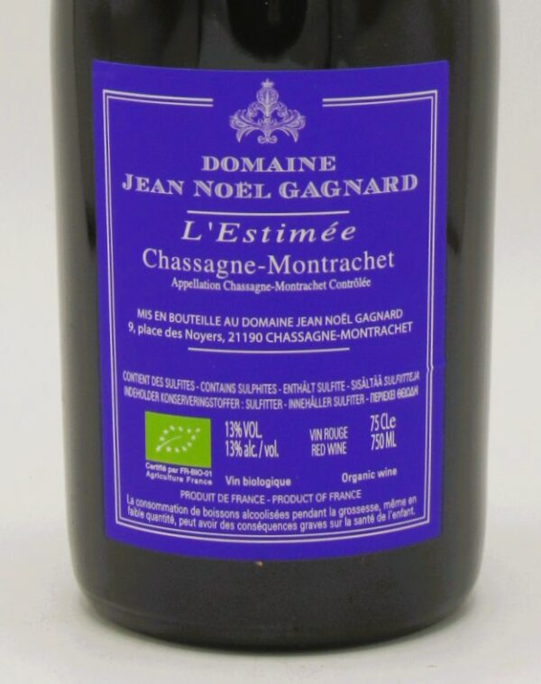 Chassagne Montrachet bio L’Estimée Domaine Jean Noël Gagnard 2023