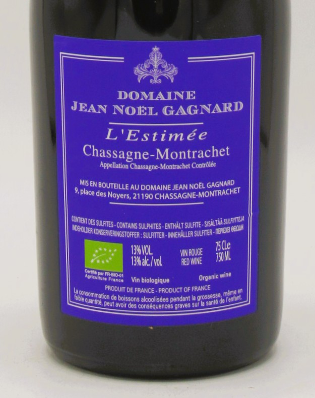 Chassagne Montrachet bio L’Estimée Domaine Jean Noël Gagnard 2023