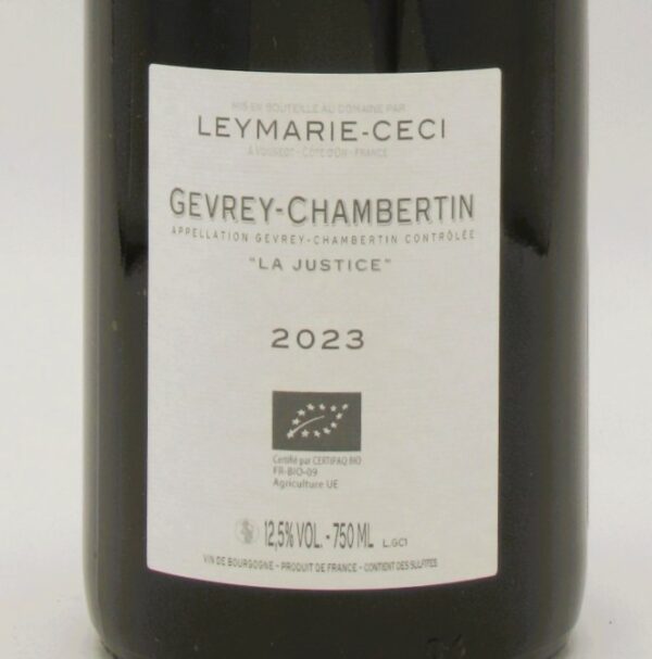 Gevrey Chambertin Bio La Justice Domaine Leymarie-CECI 2023
