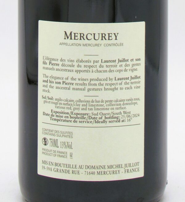 Mercurey Rouge Domaine Michel Juillot 2023