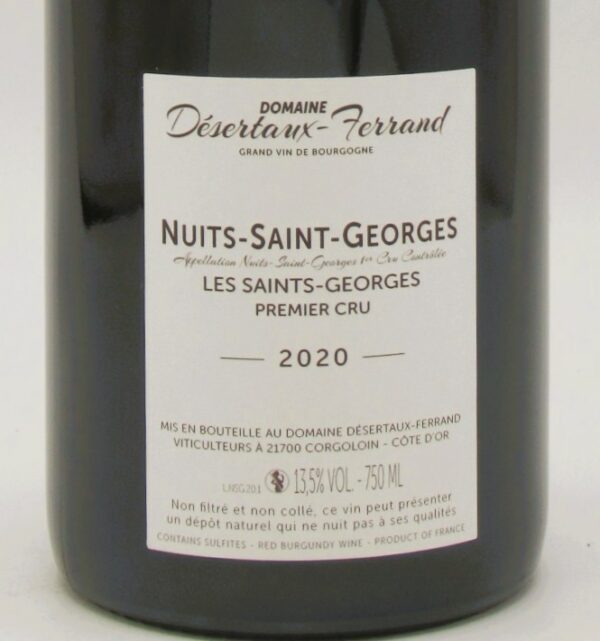 Nuits Saint Georges 1er Cru Les Saints Georges Domaine Desertaux Ferrand 2020