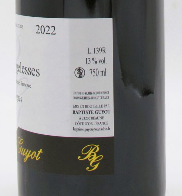 Pernand Vergelesses rouge Vieilles Vignes Domaine Baptiste Guyot 2022