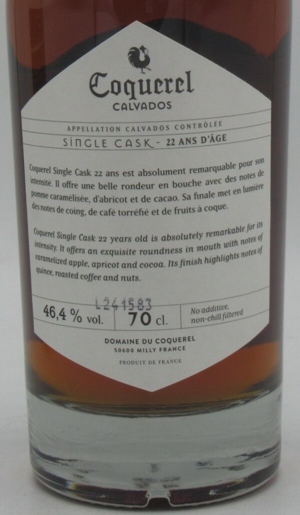 Calvados Domaine du Coquerel Single Cask 22 Ans