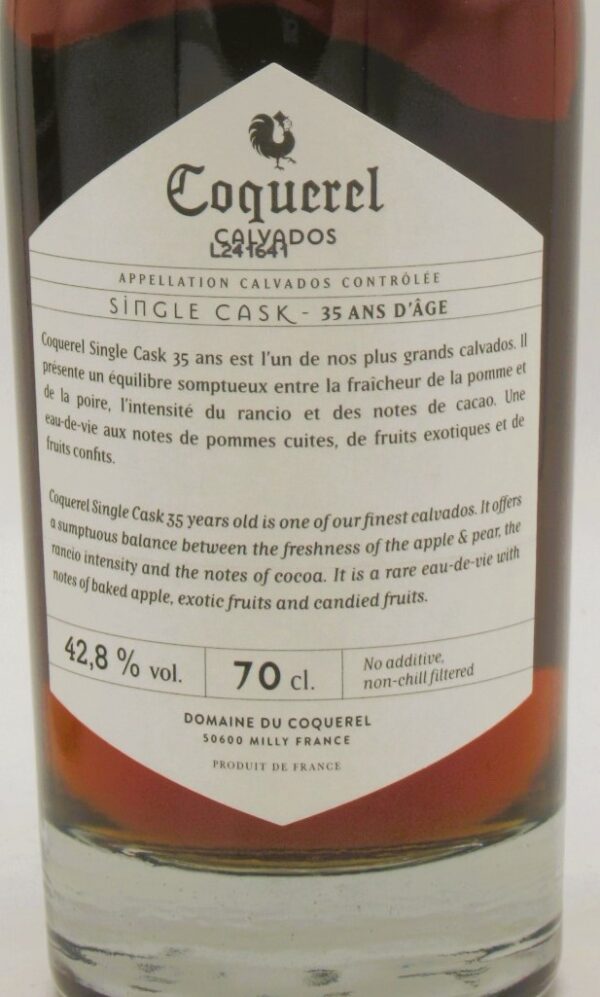 Calvados Domaine du Coquerel Single Cask 35 Ans