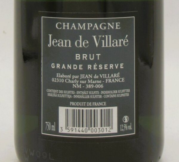 Champagne Grande Réserve Jean de Villaré Brut