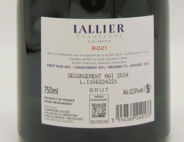 Champagne brut Reflexion R.021 Lallier