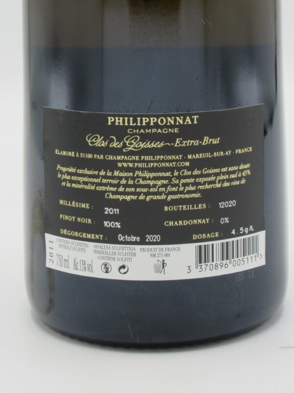 Champagne Grand Cru - Extra Brut - Blanc de Noirs Clos des Goisses Philipponnat 2011