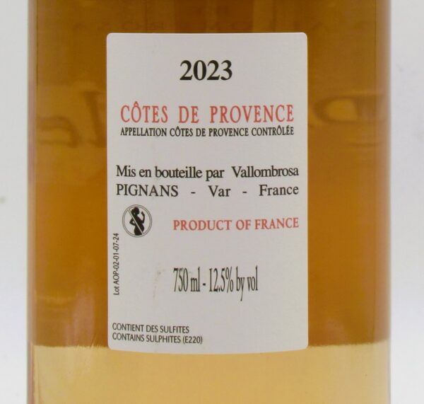 Cotes de Provence Rosé Cuvée Prunelle by Villa Vallombrosa 2023