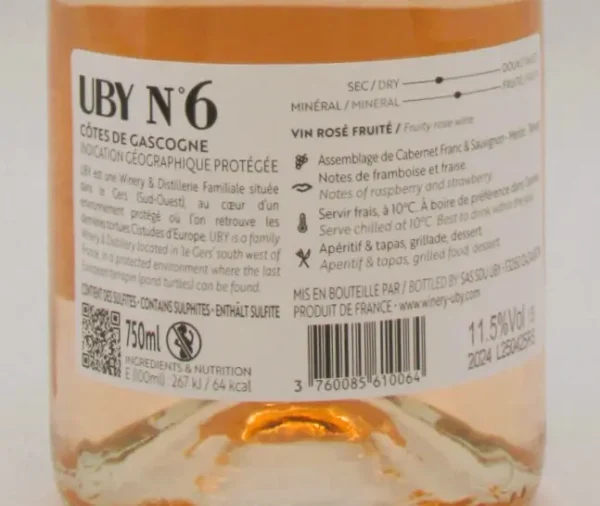 IGP Cotes de Gascogne Rosé n°6 Domaine Uby 2024