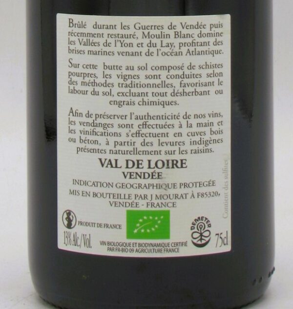 IGP Val de Loire Bio Pinot Noir Moulin Blanc 2022