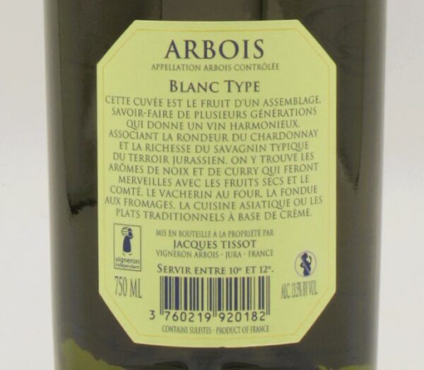 Jura Arbois Blanc Tradition Domaine Jacques Tissot 2020