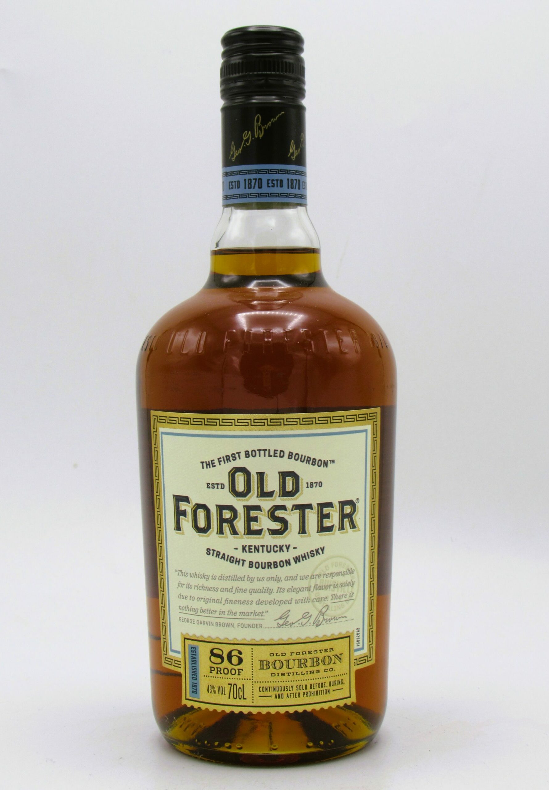 Kentucky Straight Bourbon Old Forester 86 Proof