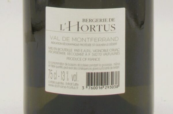 IGP du Val de Montferrand blanc La Bergerie de l'Hortus 2023