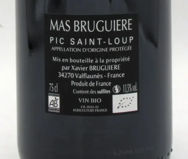 Pic Saint Loup bio La Grenadière Mas Bruguière 2022
